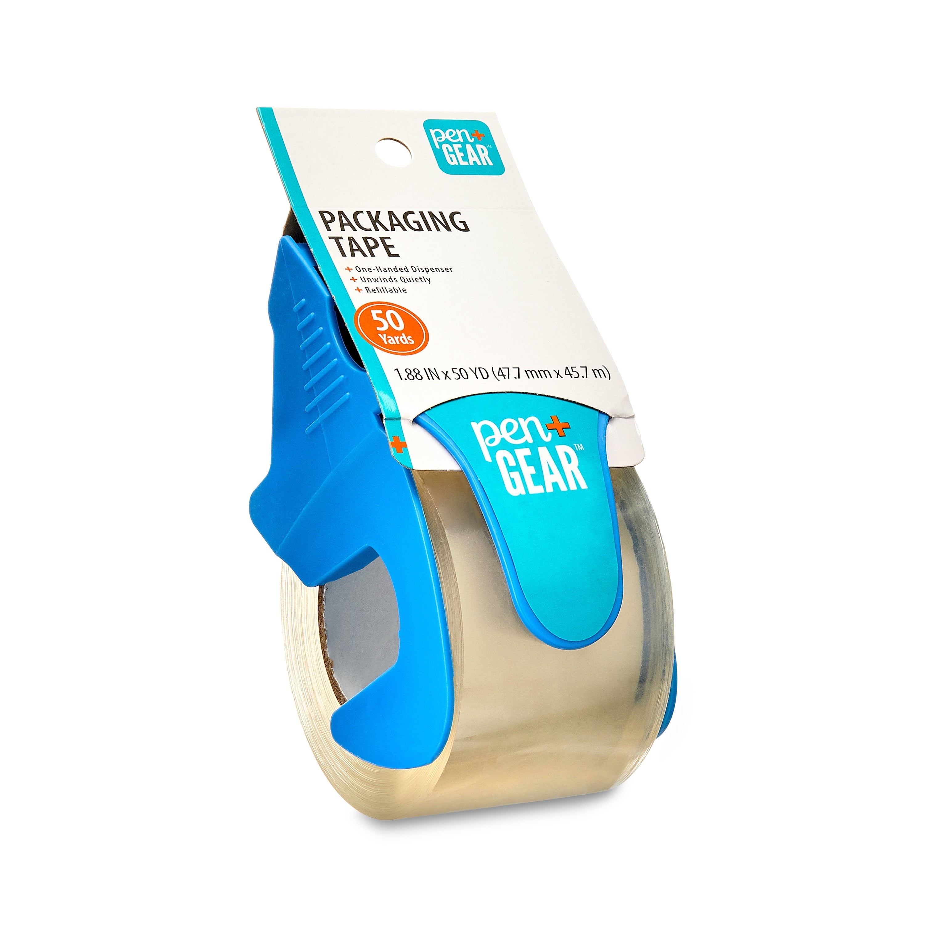 Pen+Gear Packing Tape with One-Handed Dispenser. Clear. 1.88 in x 50 yd