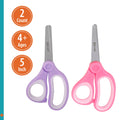 Pen+Gear Kids Scissors. 5 in. Blunt Tip. Ages 4-7. 2-Pack. Purple and Pink