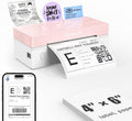 Rongta Bluetooth Shipping Label Printer. Wireless 4x6 Thermal Label Printer for Shipping Packages. Pink