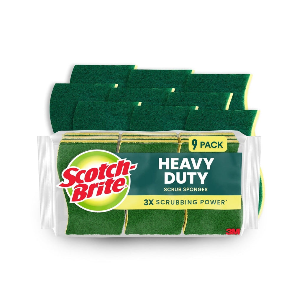 Scotch-Brite Heavy Duty Scrub Sponges. 9-Count