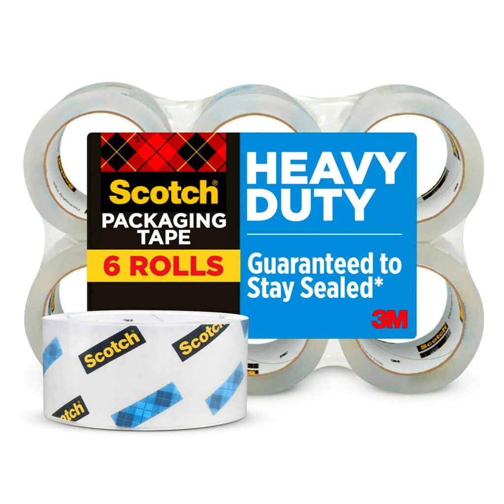 Scotch Heavy Duty Shipping Packaging Tape. 1.88 in x 54.6 yd. 6 Rolls