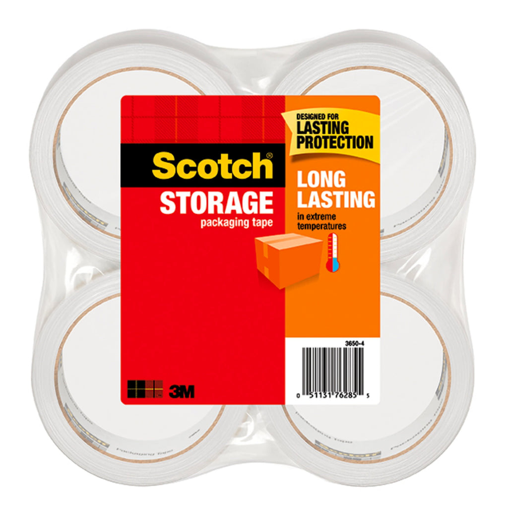 Scotch Long Lasting Packaging Tape. Clear. 1.88 in x 54.6 yd. 4 Rolls
