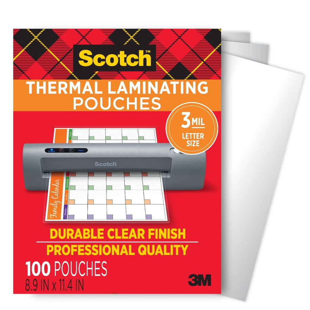 Scotch Thermal Laminating Pouches. Letter Size. 100 Pack