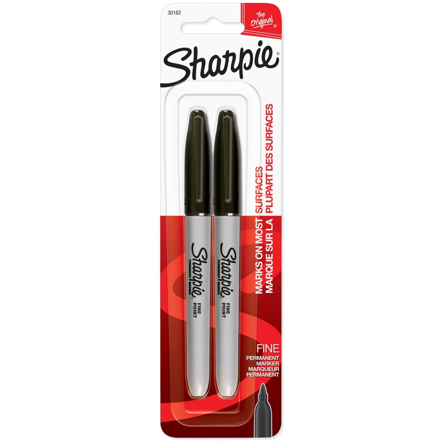 Sharpie Permanent Markers. Fine Point. Black. 2 Count