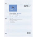 Sparco Standard White 3-Hole Filler Paper. Wide Ruled. 8 x 10.5 in. 200 Sheets