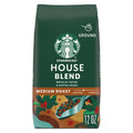 Starbucks House Blend Ground Coffee. Medium Roast. Hot or Iced Coffee. 12 oz