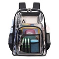 Vafful Clear Backpack for School & Stadium. Heavy-Duty PVC Transparent. 17. Black