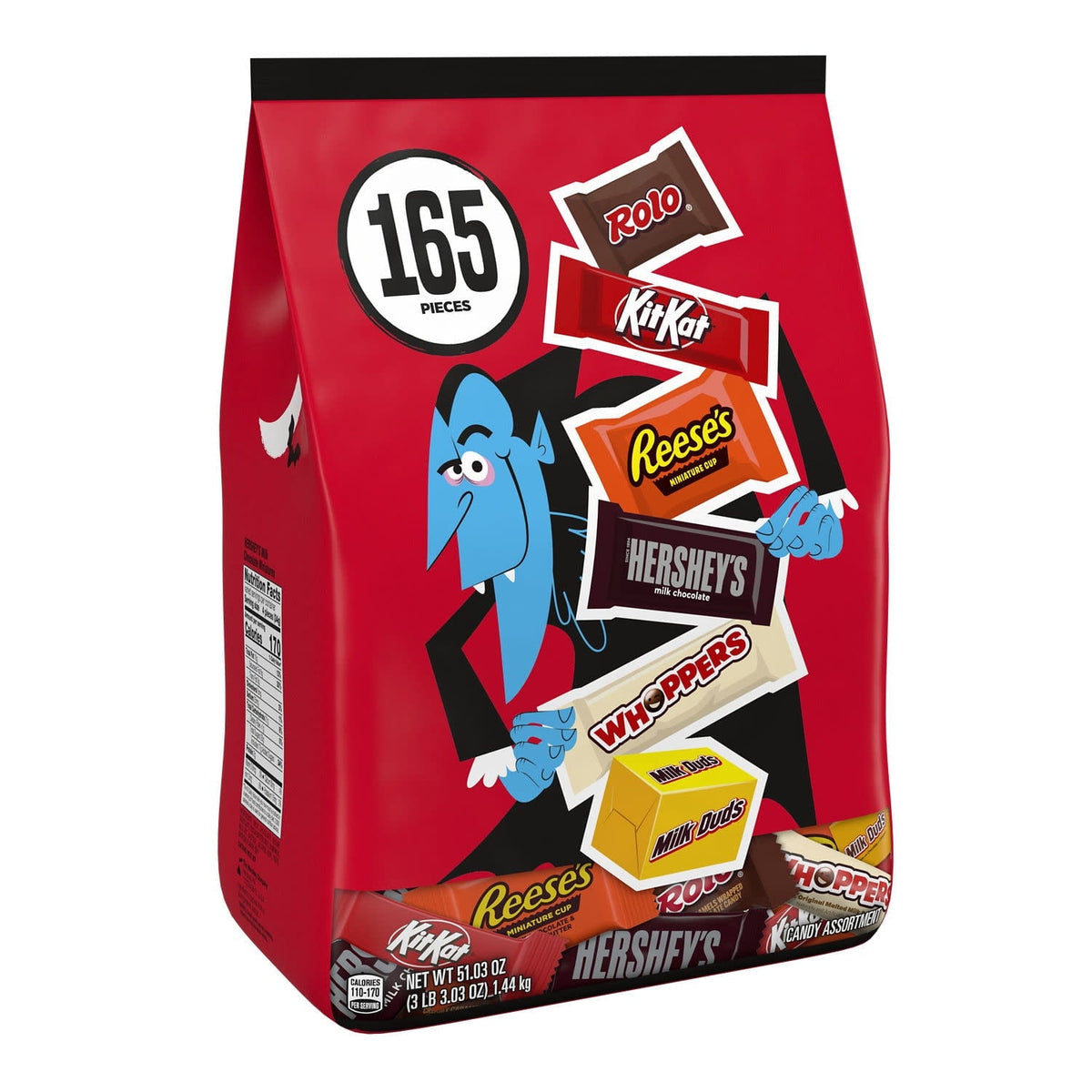 Hershey Assorted Halloween Candy Bulk Variety Bag. 165 Pieces