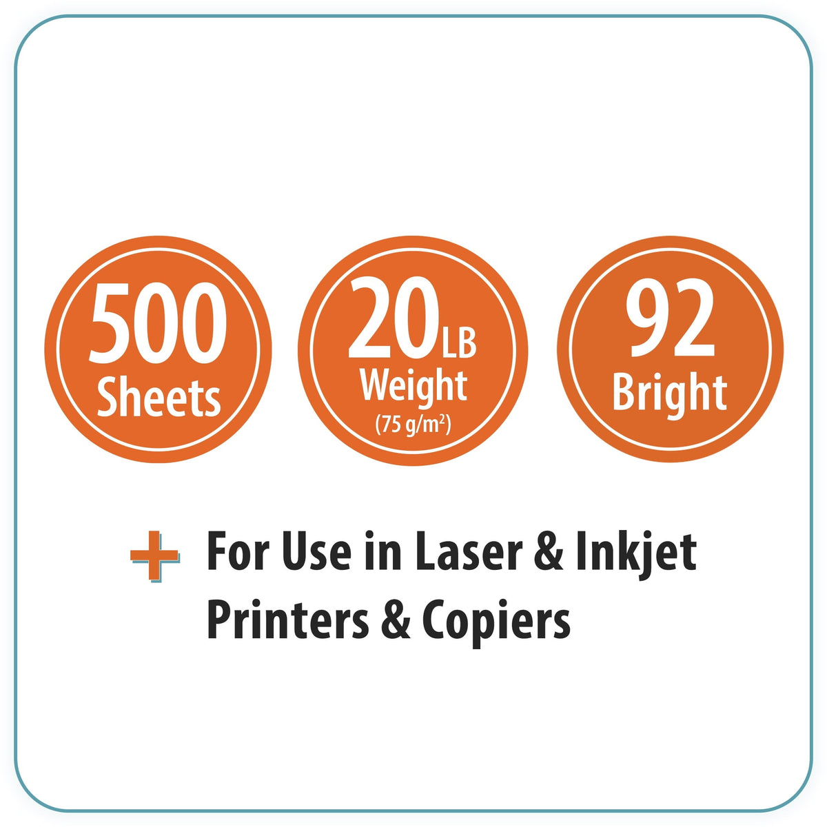 Pen+Gear Copy Paper. 8.5 x 14. 92 Bright. White. 20 lb.. 1 Ream (500 Sheets)