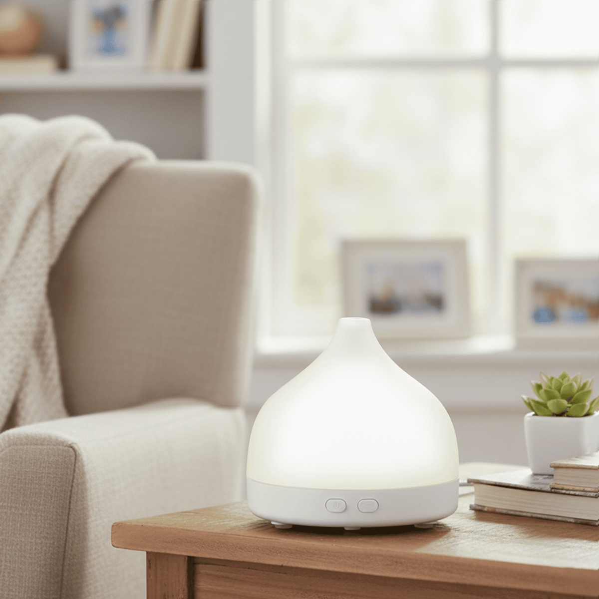 Mainstays Teardrop Fan Oil Diffuser with Color-Changing LED Light