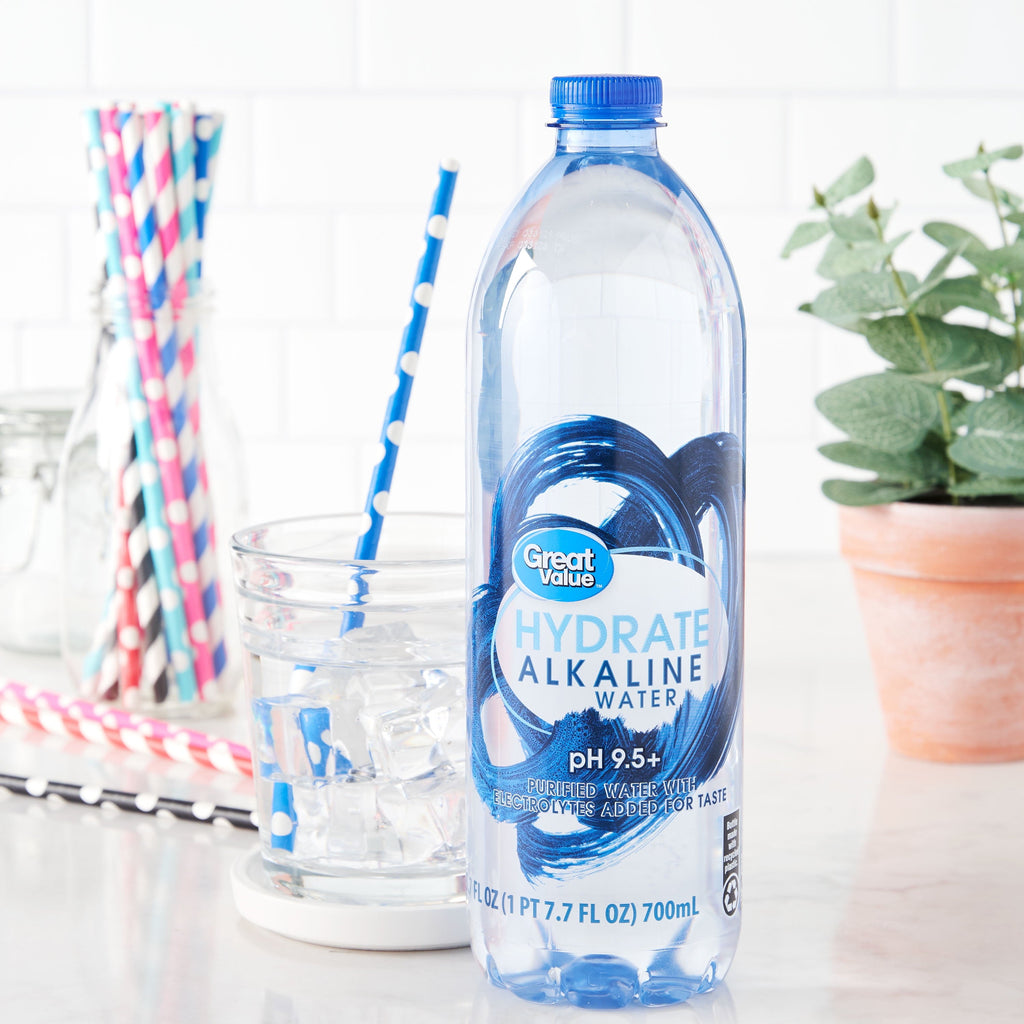 Great Value Hydrate Alkaline Water Bottle. 23.7 fl oz. 15 Count