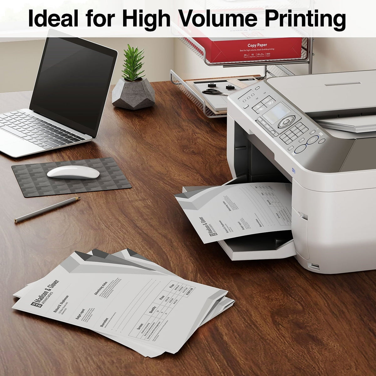 TRU RED Printer Paper. 8.5 x 11. 20 lb. 92 Bright. White. 10-Ream Carton (5.000 Sheets)