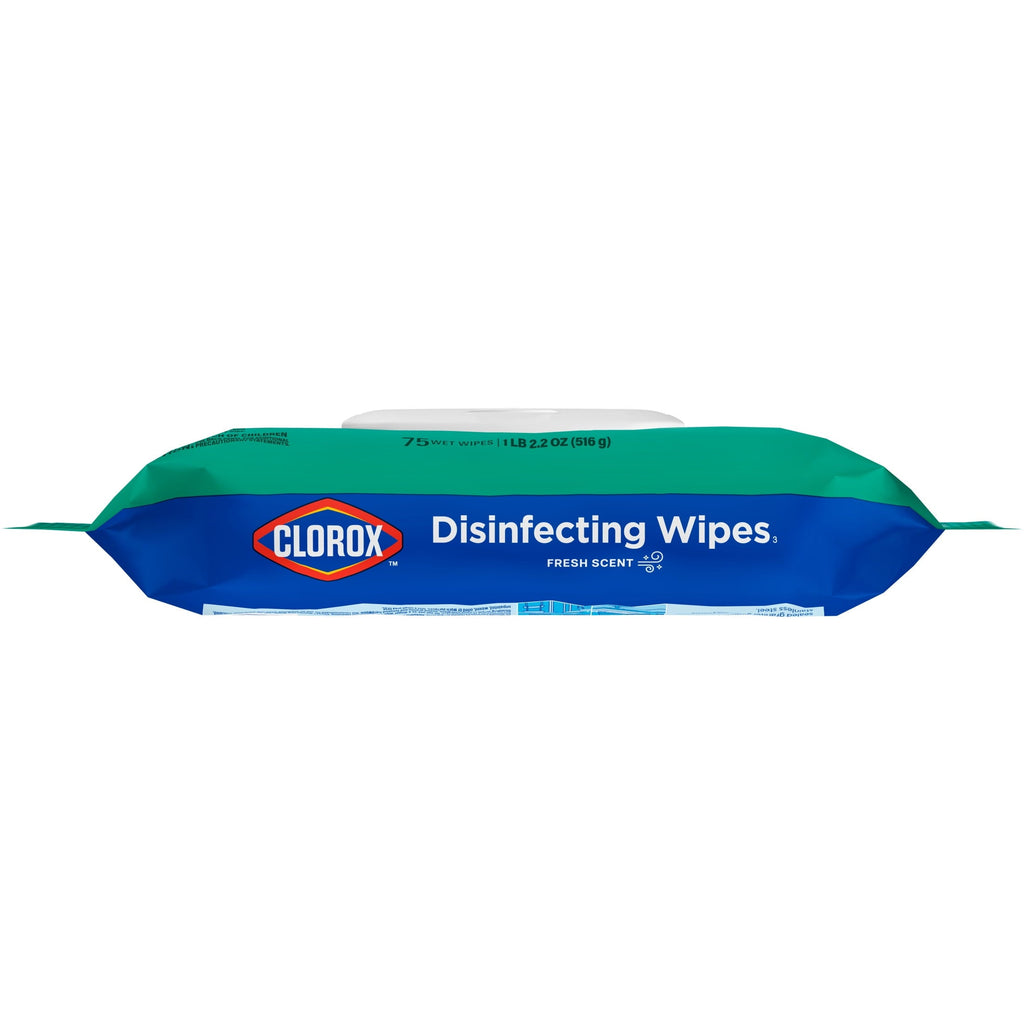 (3 pack) Clorox Disinfecting Cleaning Wipes Flex Pack. Bleach Free. Fresh Scent. 75 Count