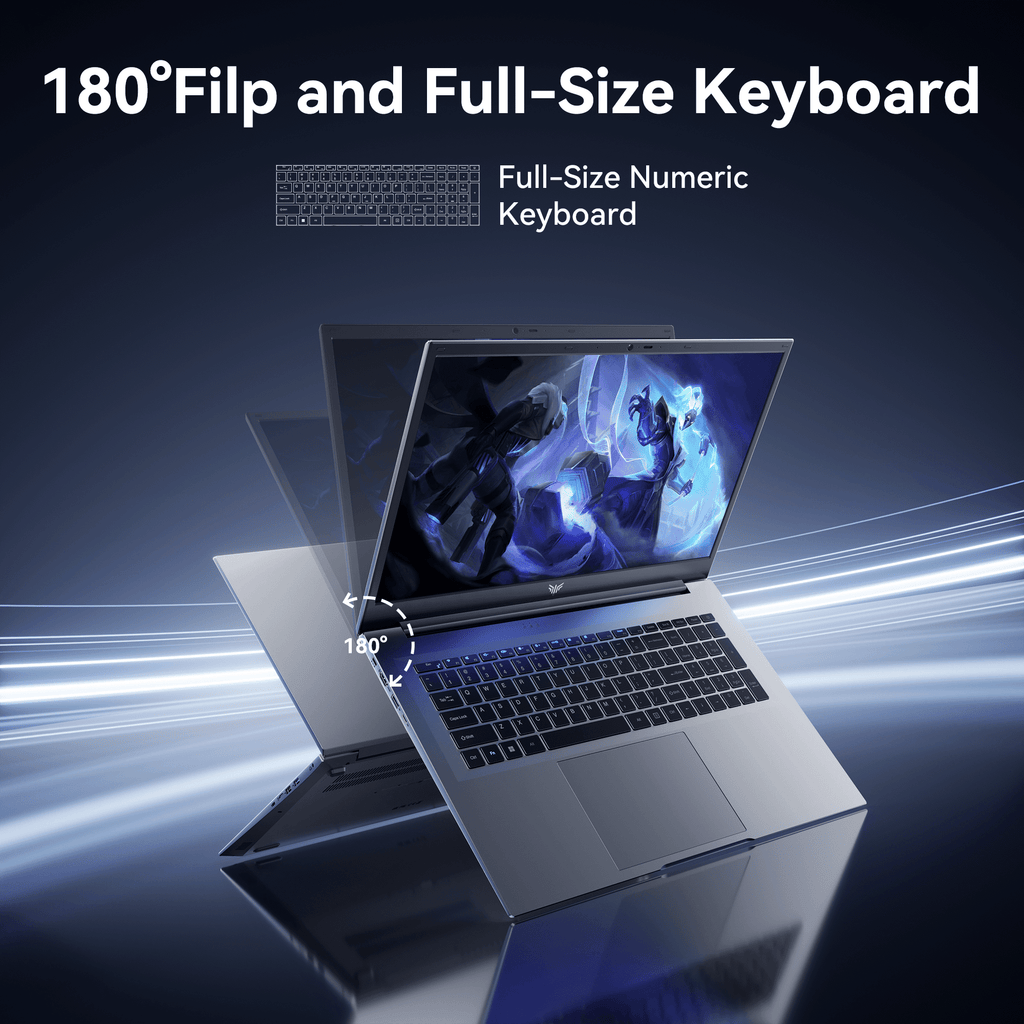 Laptop 18.5 FHD AX18Pro Laptop AMD Ryzen 3 4300U 16GB DDR4 512GB SSD 18.5 FHD Windows 11 Pro WiFi 5.Gray