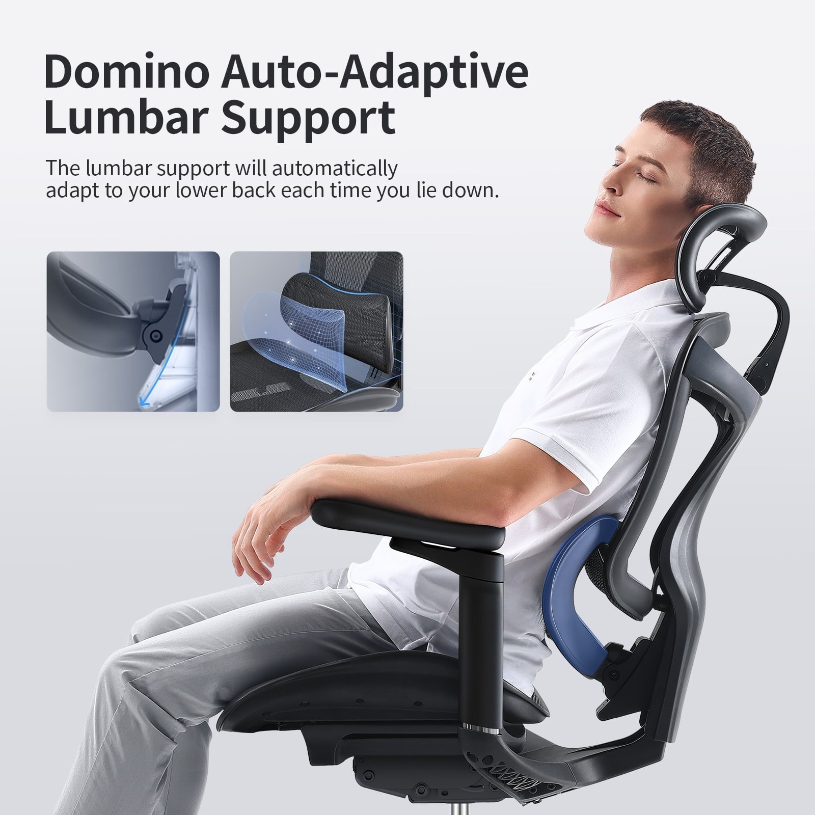 Sihoo Doro-C300 Ergonomic Chair. 3D Armrests  Swivel Chair. Adaptive Lumbar Support Office Chair. Ergonomic Desk Chairs for Adults. Comfort Home Office Chair. Black (Set of 1))