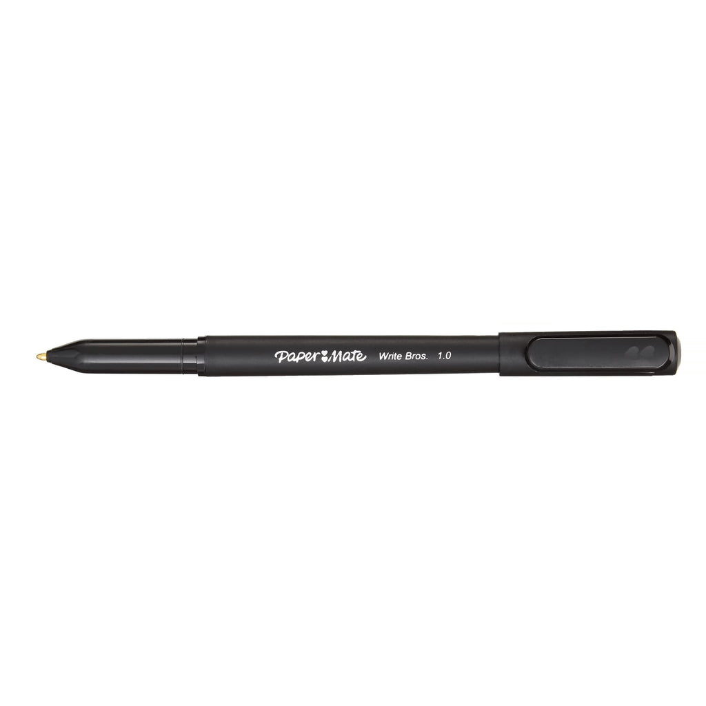 Paper Mate Ballpoint Pens Write Bros. Black Ink Pens Medium Point (1.0mm) 60 Count