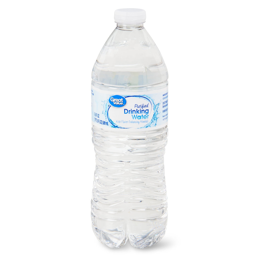 Great Value Purified Drinking Water. 16.9 fl oz. 24 Count