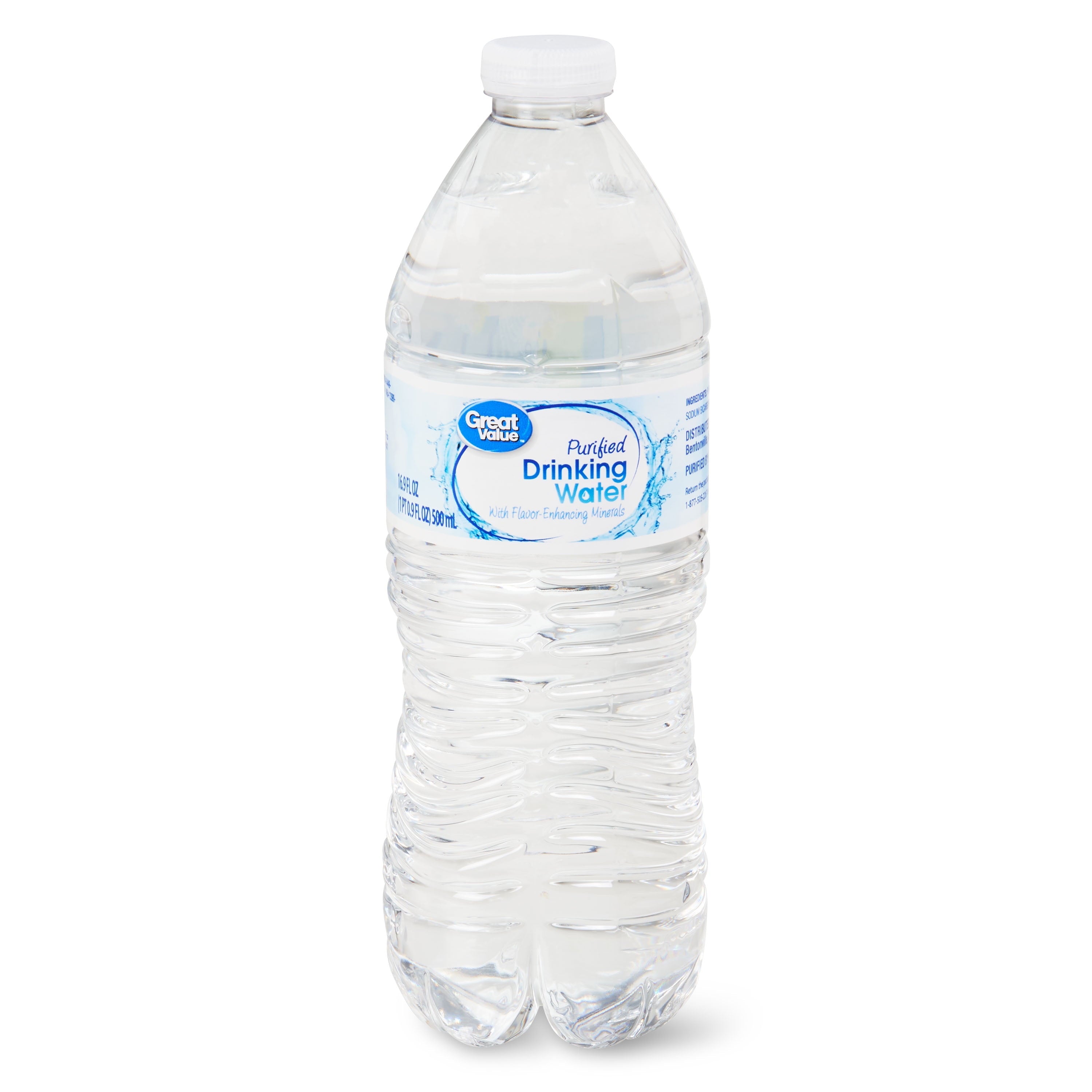 Great Value Purified Drinking Water. 16.9 fl oz. 24 Count
