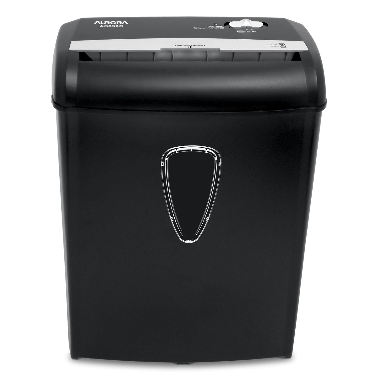 Aurora 8-Sheet Cross-Cut Paper Shredder. Black