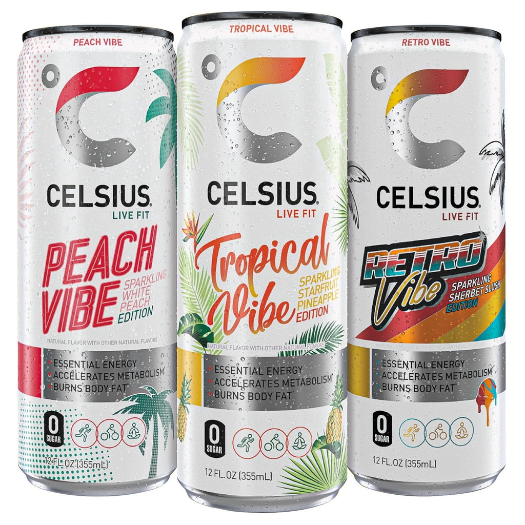 Celsius Sparkling Energy Drink. Vibe Variety Pack. 12 Fluid Ounce (Pack of 18)