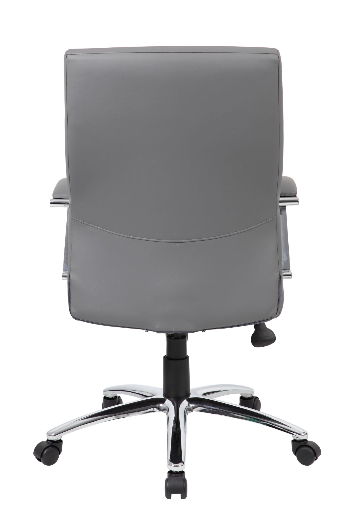 Boss Office Products LeatherPlus Home Office Adjustable Executive Chair with Casters. Grey