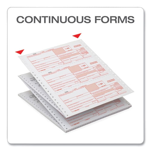 Four-Part 1099-Nec Continuous Tax Forms. 8.5 X 11. 2/page. 24/pack | Bundle of 5 Packs