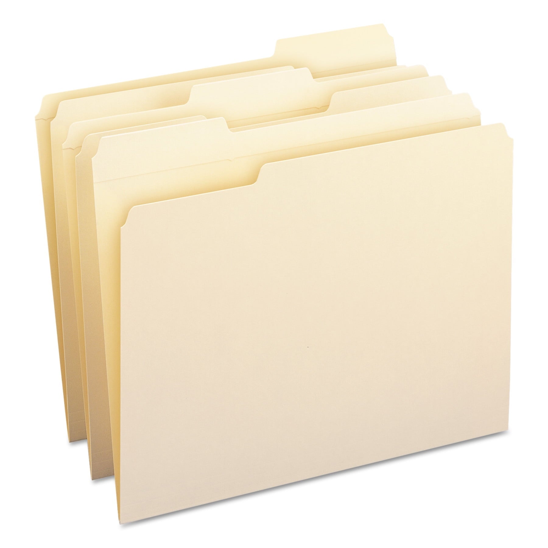 Smead Reinforced Tab Manila File Folders. 1/3-Cut. Letter. 100-Box