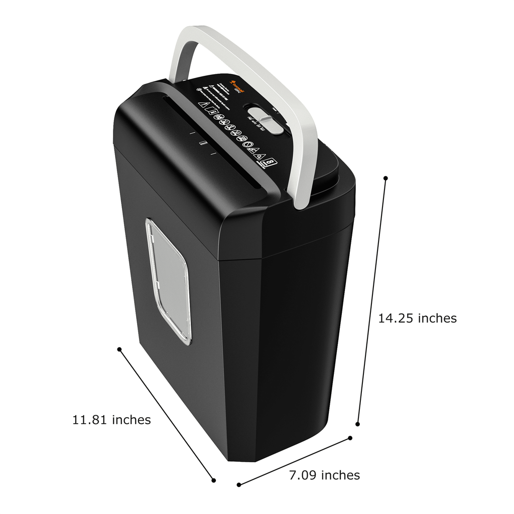 Bonsaii 8-Sheet Cross-Cut Paper Shredder. 3.4-Gallon Bin