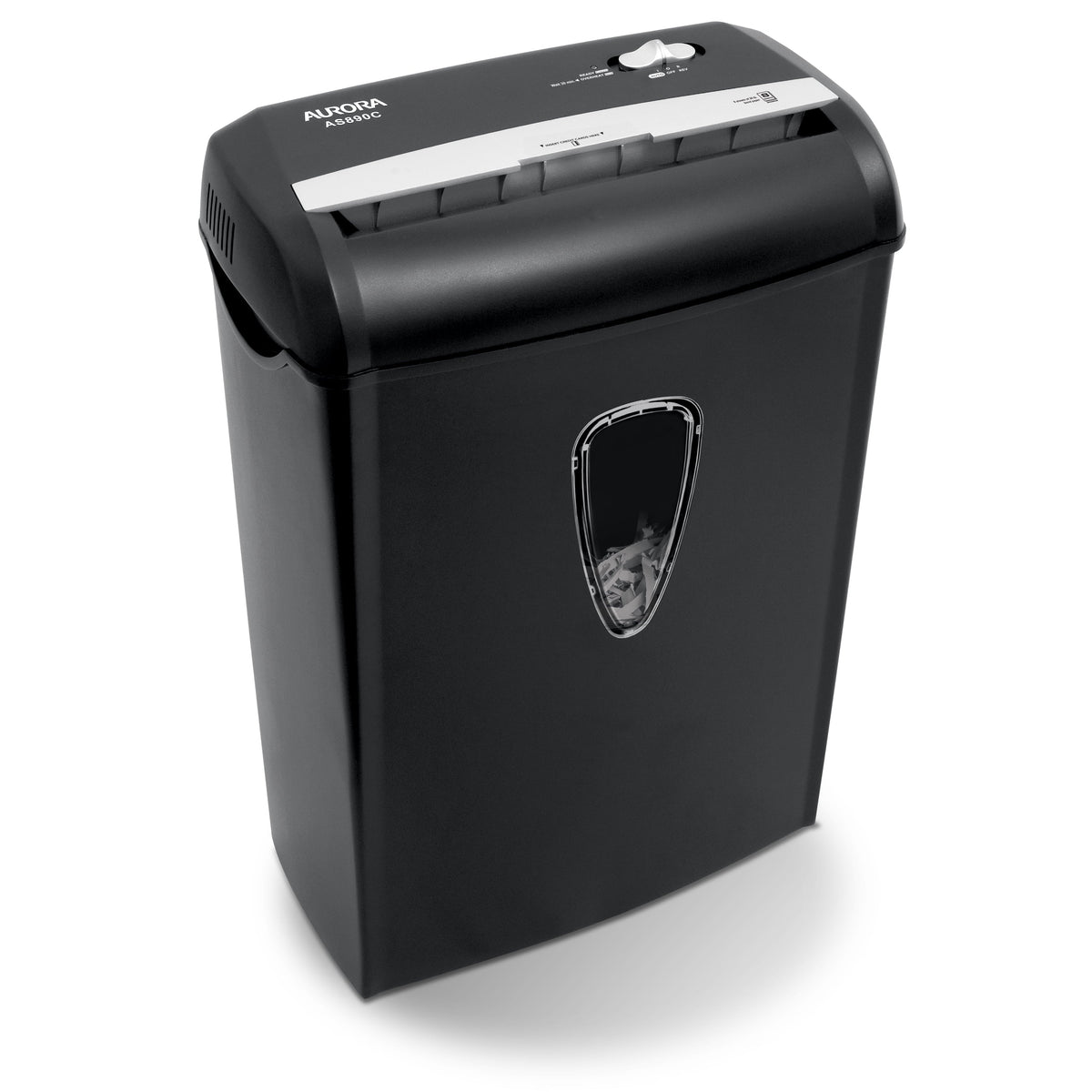 Aurora 8-Sheet Cross-Cut Paper Shredder. Black