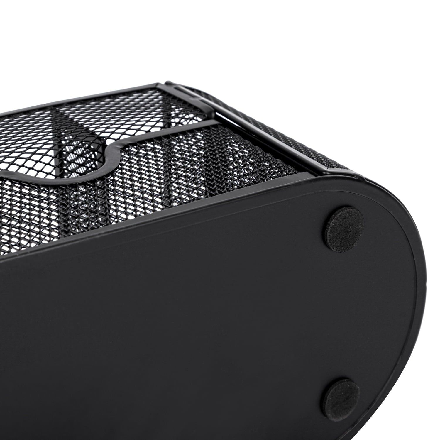 Mesh Desk Organizer with Drawer. 8 Compartments. Black