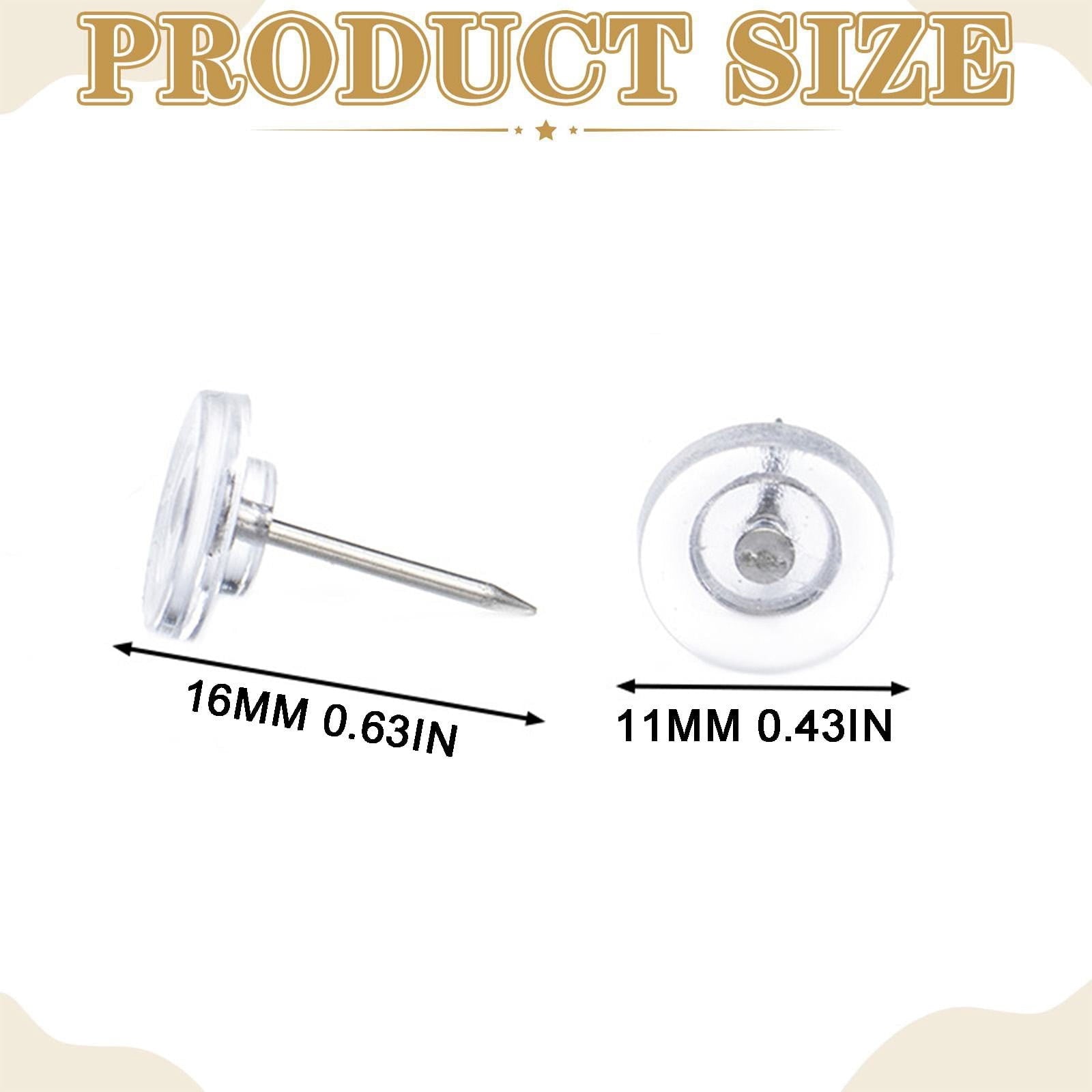 Clear Push Pins. Reusable Plastic Flat-Head Thumb Tacks for Cork Boards. Maps & Posters. 150-Count