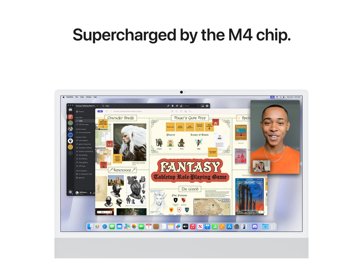 Apple iMac 24 All-In-One Computer. Apple M4. 16GB RAM. 256GB SSD. MacOS Sequoia. MD3H4LL/A