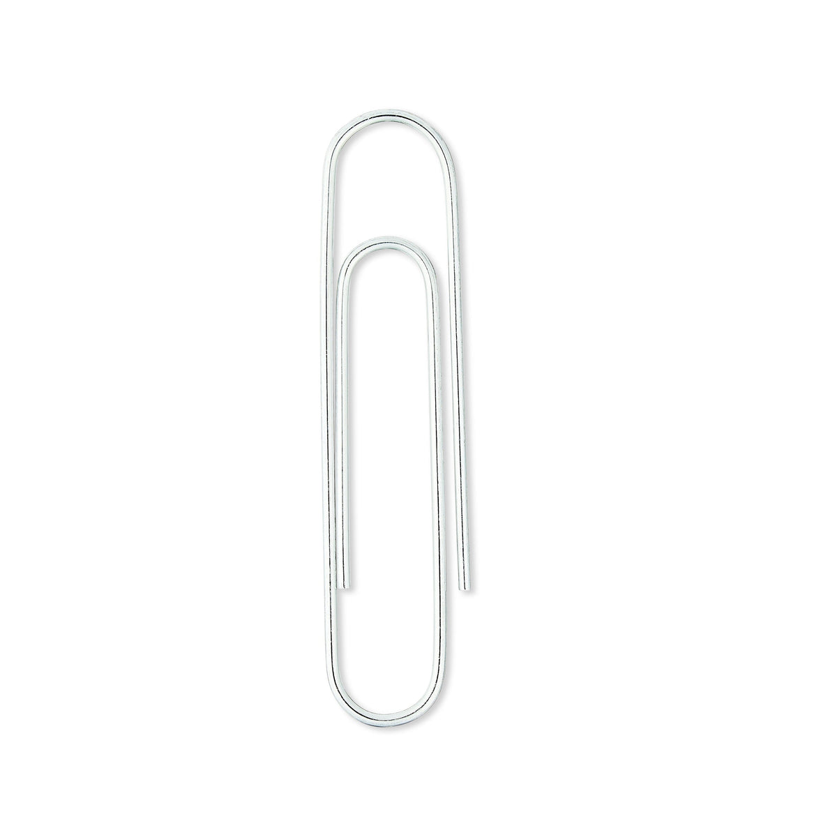 Pen+Gear Jumbo Smooth Paper Clips. Silver. 100 Count