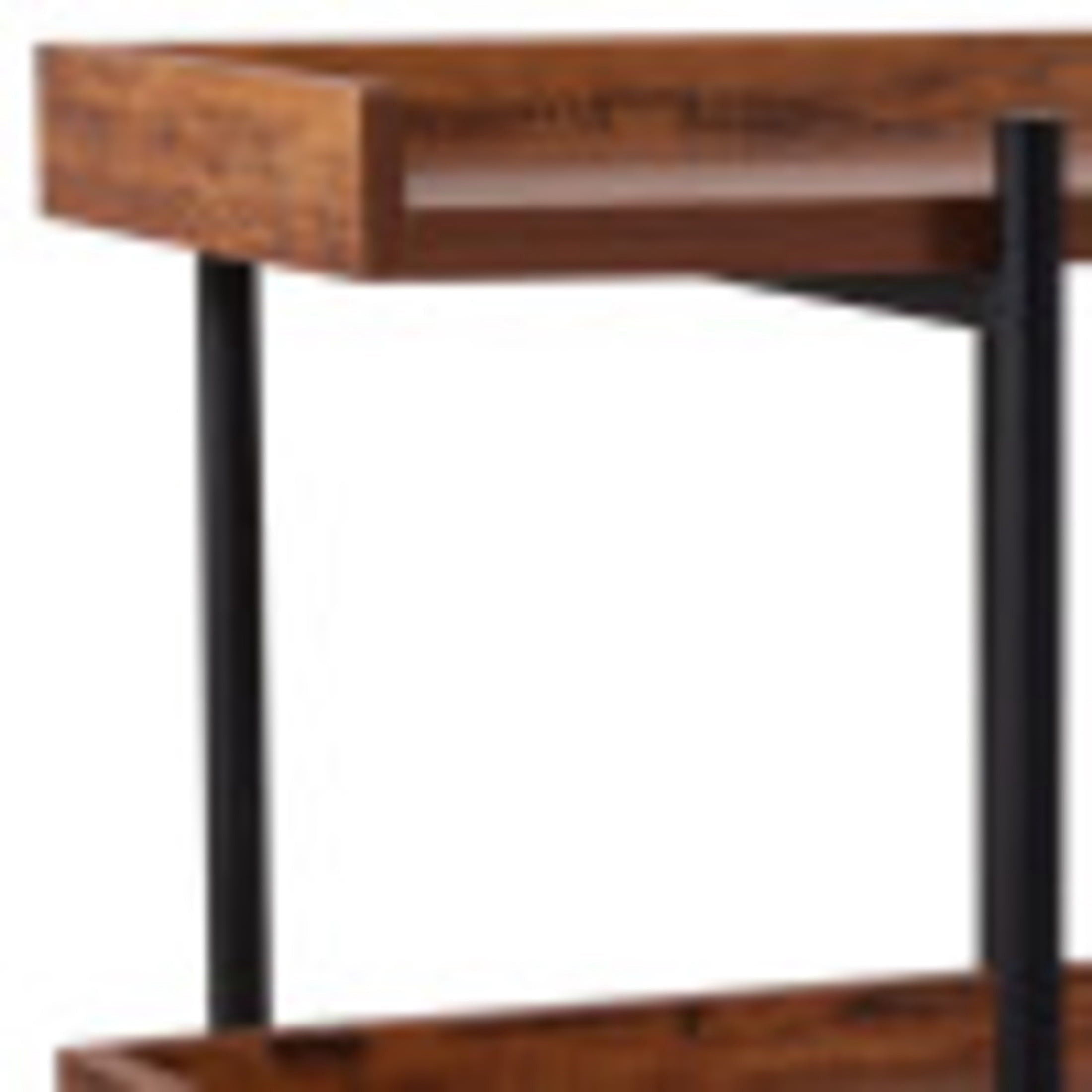 Flash Furniture Mayfair 35H Open-Style 3-Shelf Display Unit Bookcase. Rustic Wood Grain Finish