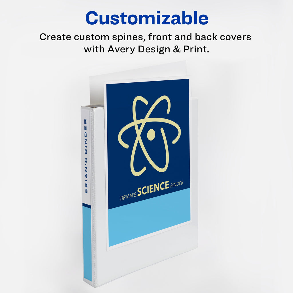 Avery Durable View Binders. 1 Inch. Assorted. 4-Pack