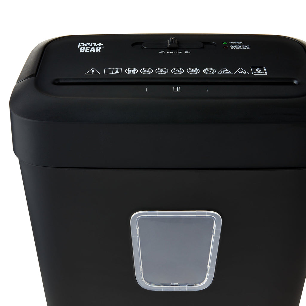 Pen+Gear 6-Sheet Cross-Cut Paper & Credit Card Shredder. 3.7-Gallon