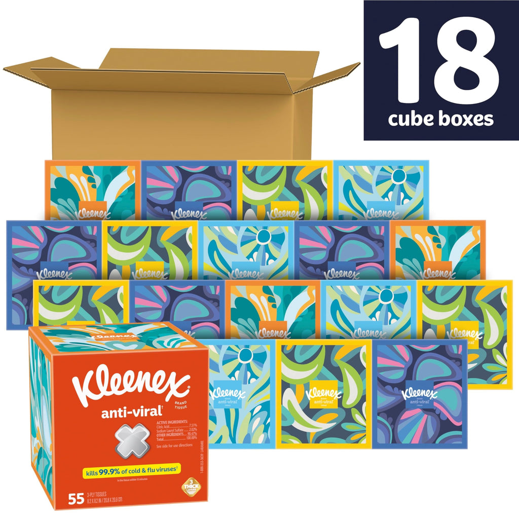 Kleenex Professional Facial Tissue. 2-Ply. 18 Boxes/Case