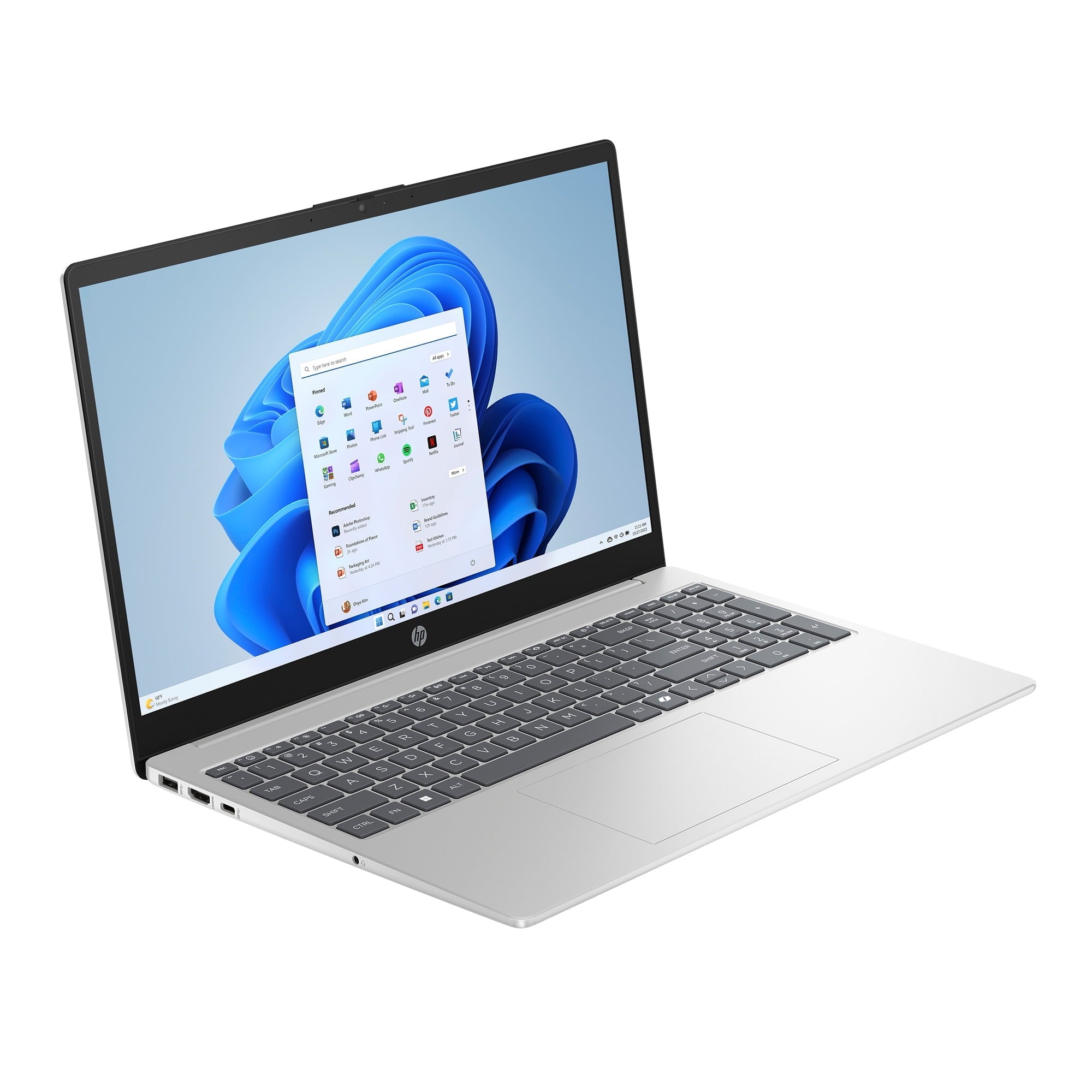 HP 15.6 inch Win 11 Laptop Intel Processor N200 4GB RAM 128GB UFS Silver (12-mo. Microsoft 365 incl.)