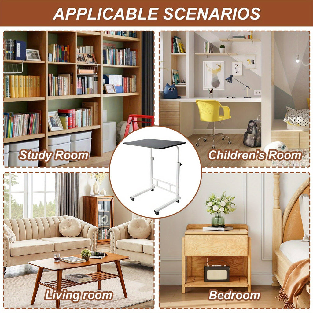 Study Computer Desk Home Office. Adjustable Height Laptop Writing Table. Bedside Table Lazy Sofa Table Minimalist Desk. End Table Sofa Side Table. Small Standing Desk with Wheels for Bedside Sofa