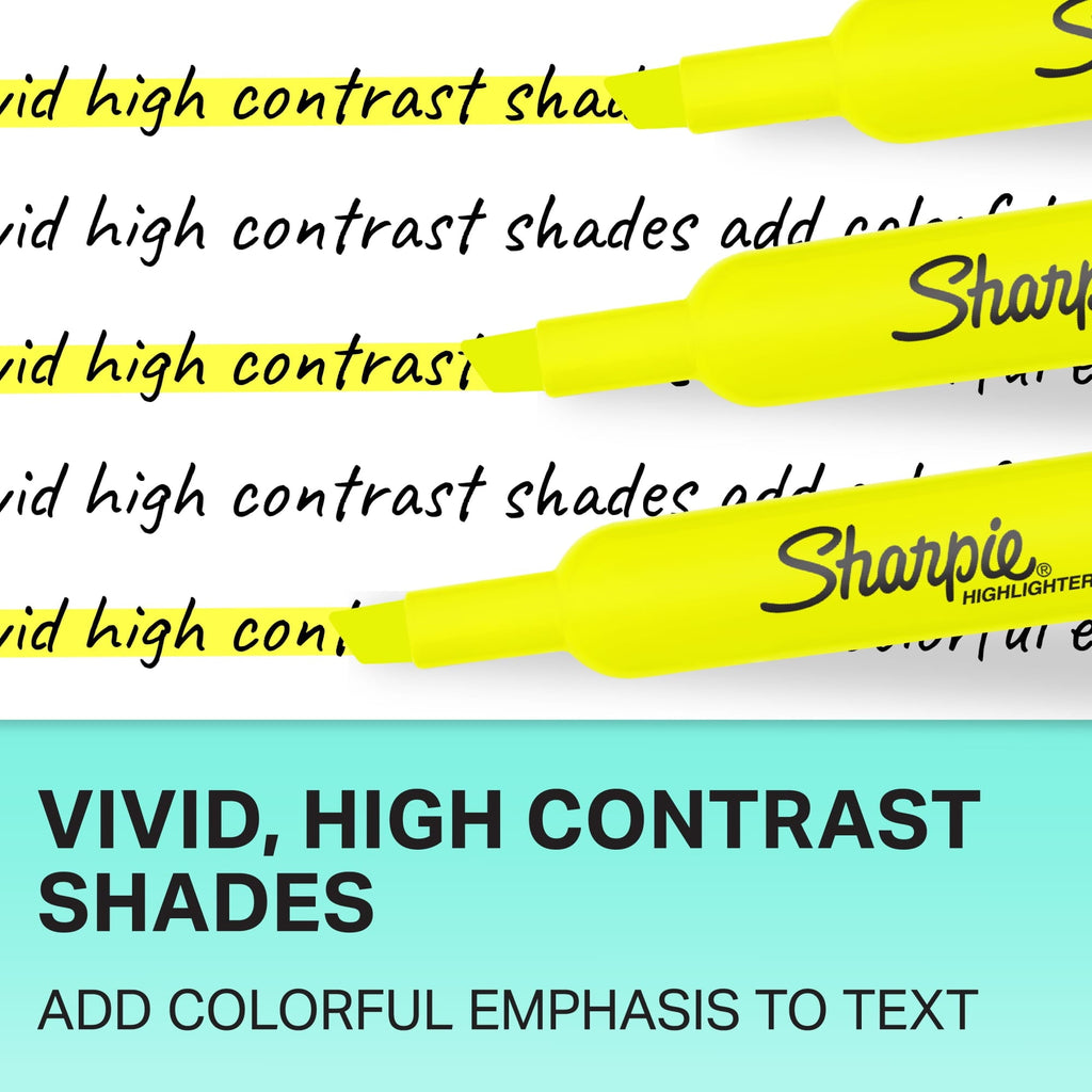 Sharpie Highlighters. Smear Guard. Assorted Colors. 12-Count