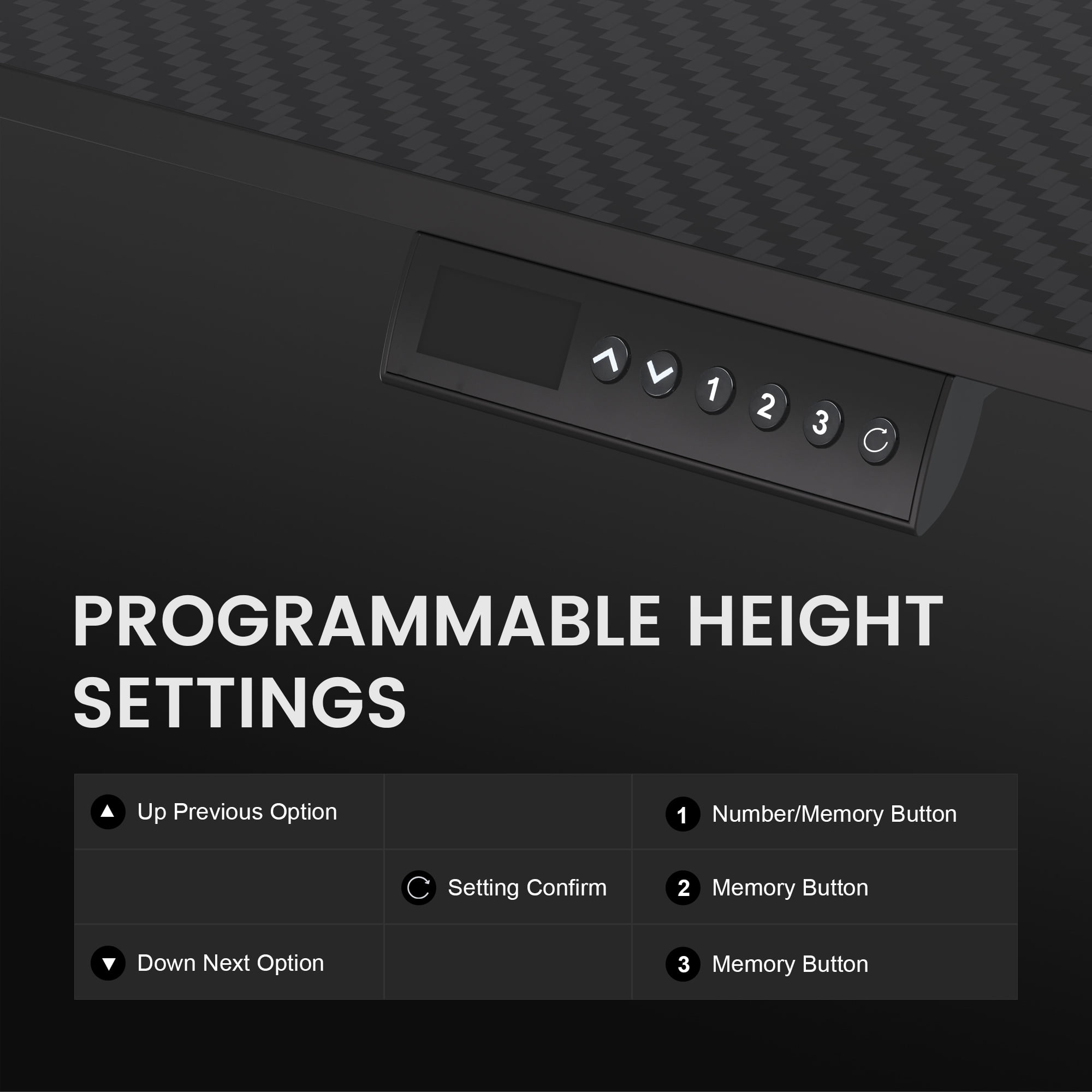 GTRACING Adjustable Height RGB Electric Sit or Stand Computer Desk with LED Lights. Black