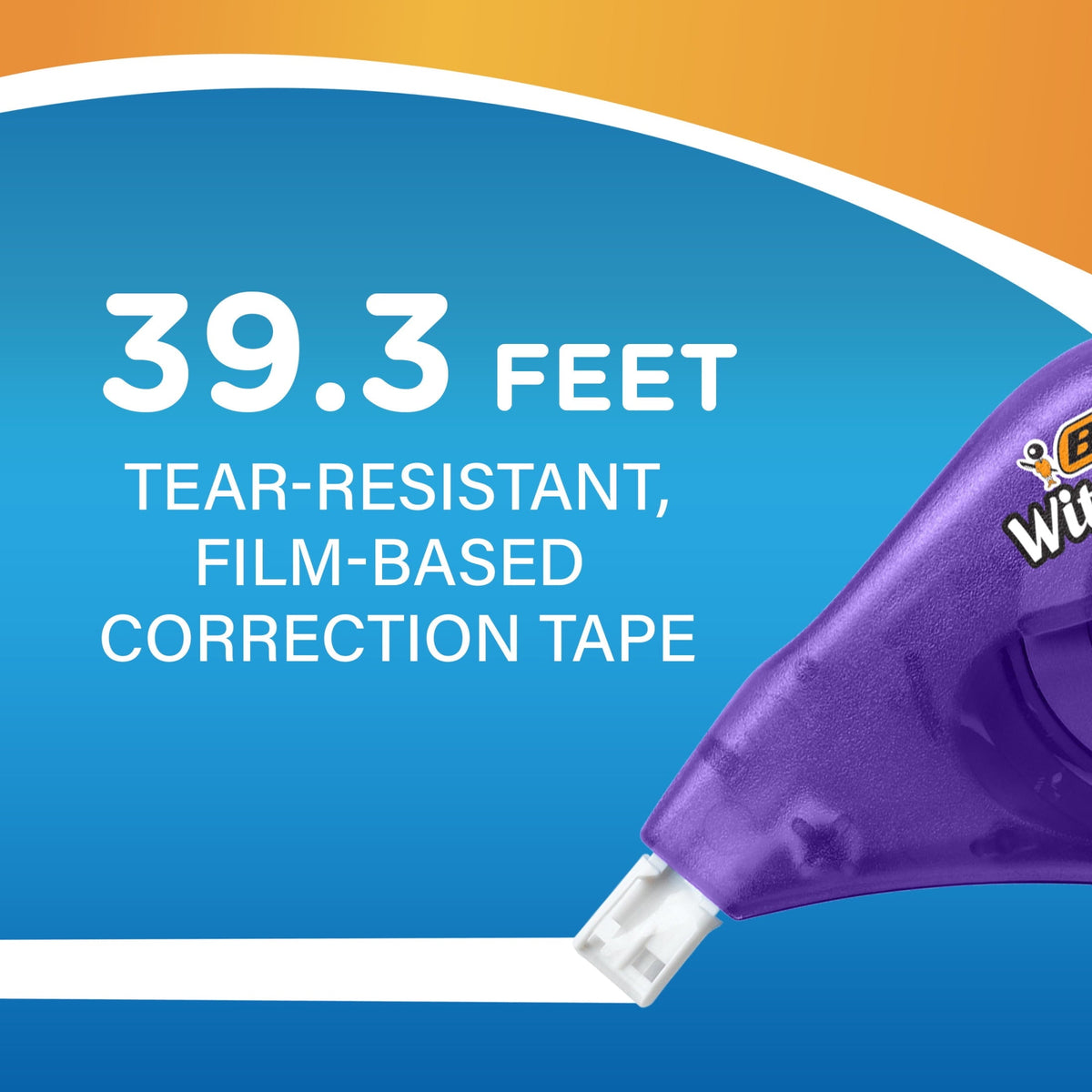 BIC Wite-Out EZ Correct Correction Tape. White. 4-Count