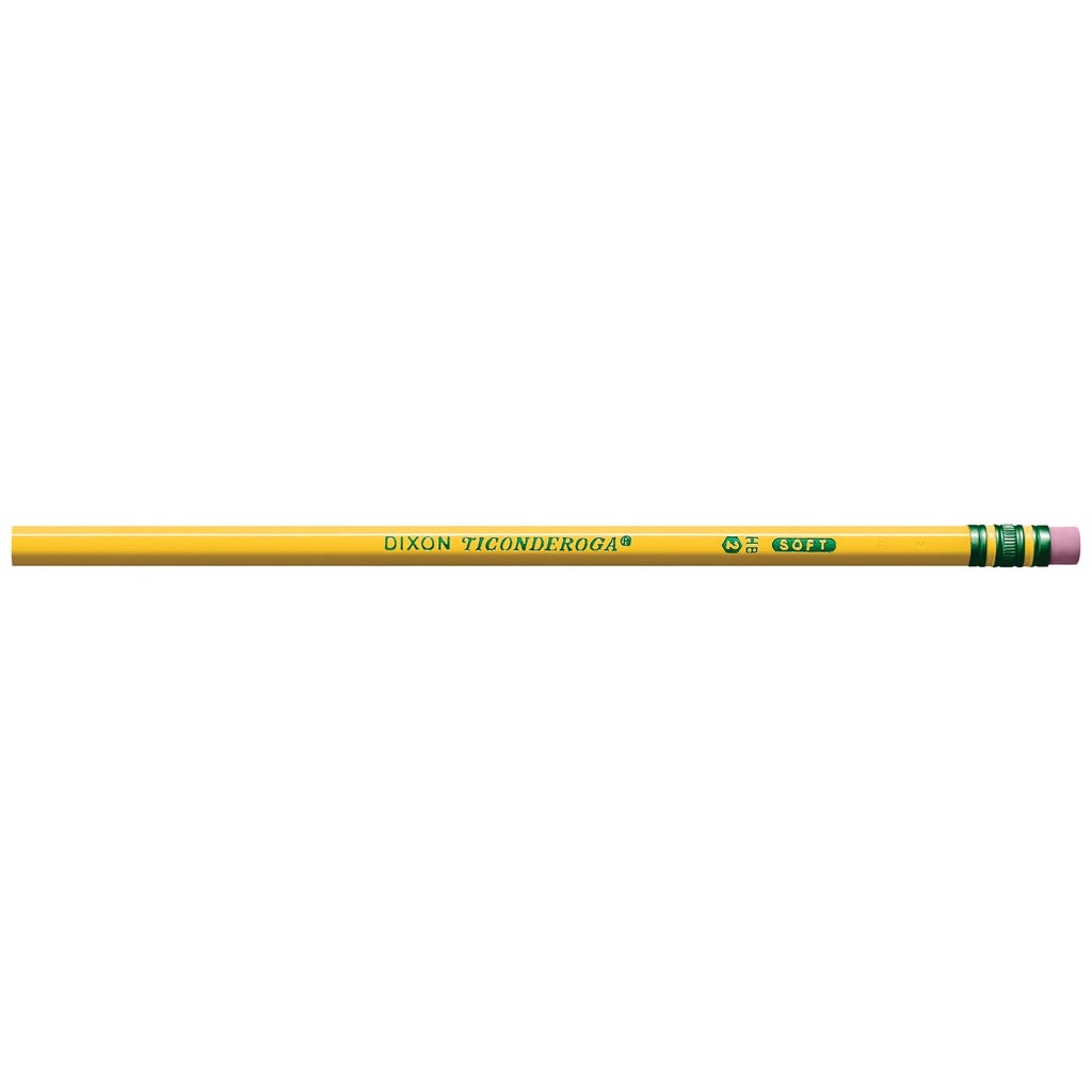 Ticonderoga Wood Pencils. Unsharpened. #2 HB .3 mm Lead. Yellow. 24 Count