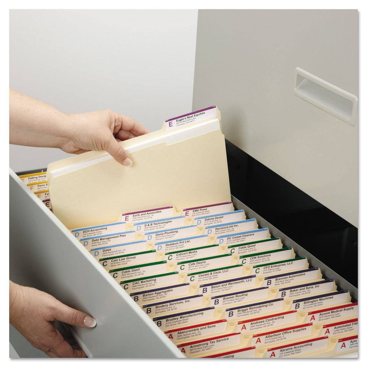 Smead Reinforced Tab Manila File Folders. 1/3-Cut. Letter. 100-Box