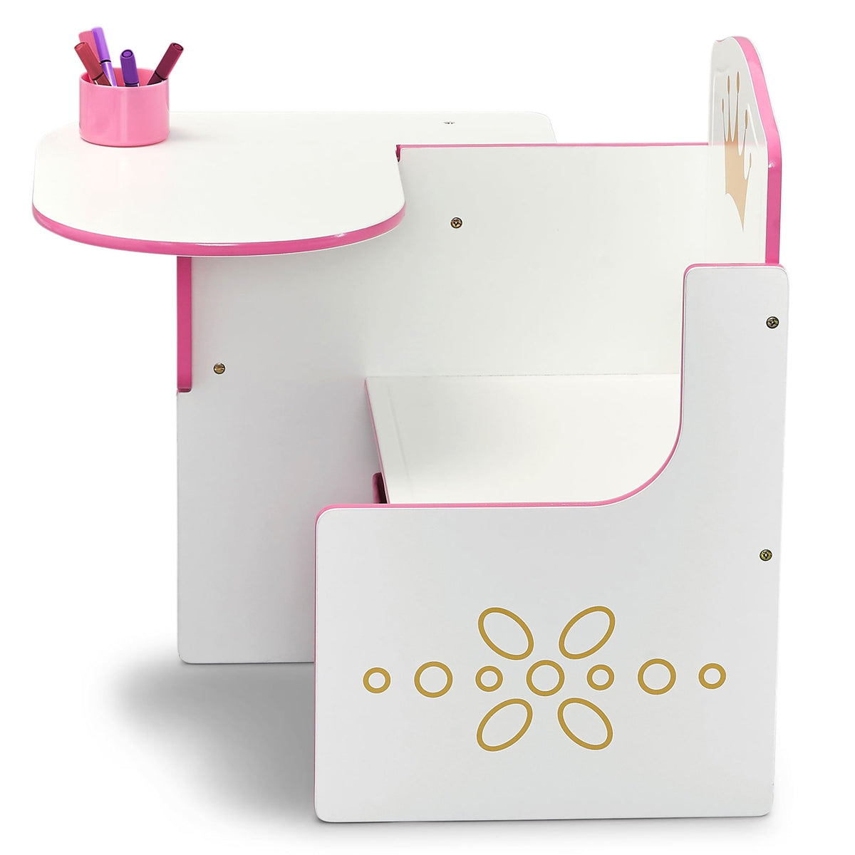 Delta Children Princess Crown Task Chair Desk with Storage Bin. Greenguard Gold Certified