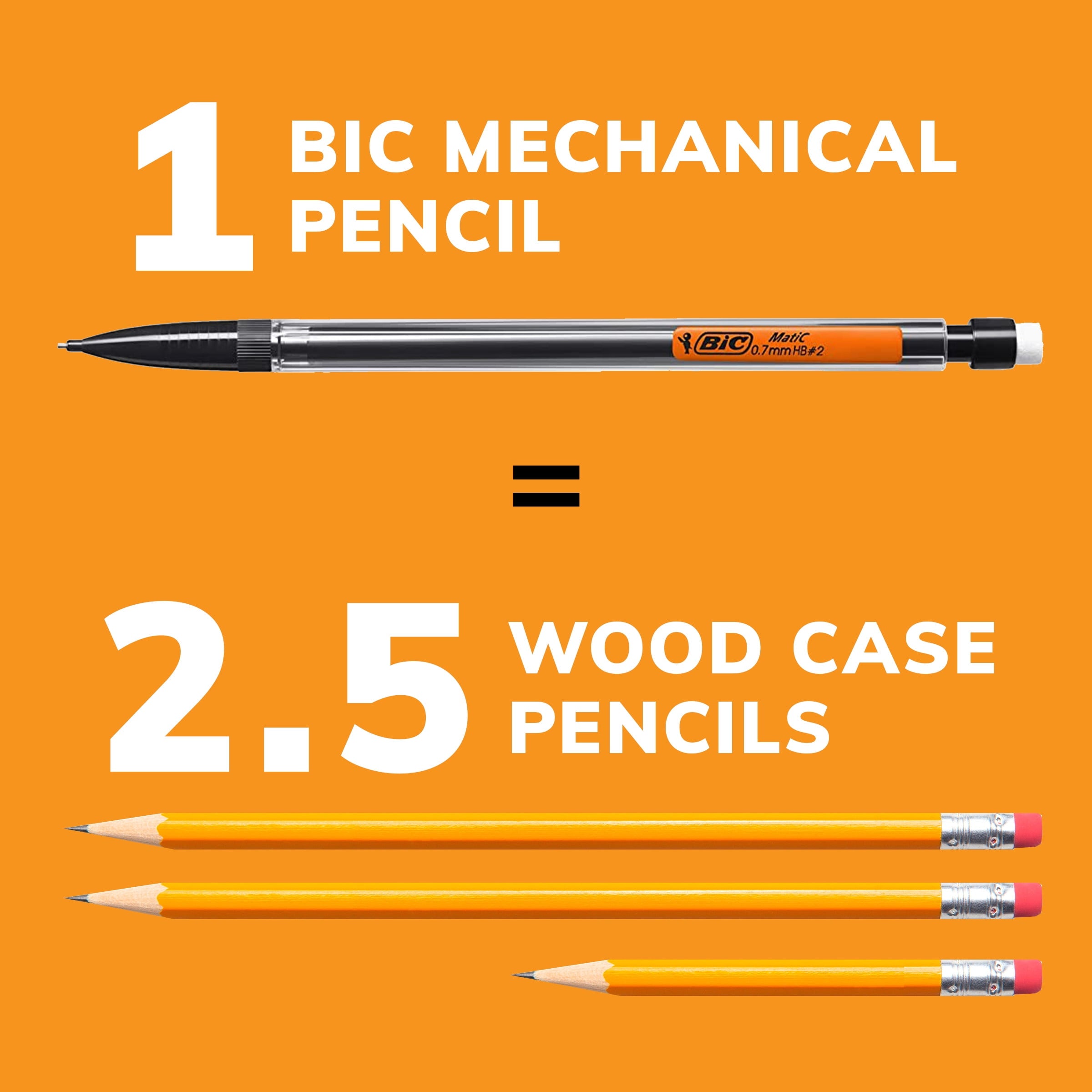 BIC Xtra Smooth Mechanical Pencils 0.7 mm Medium Point. 10 Count Pack