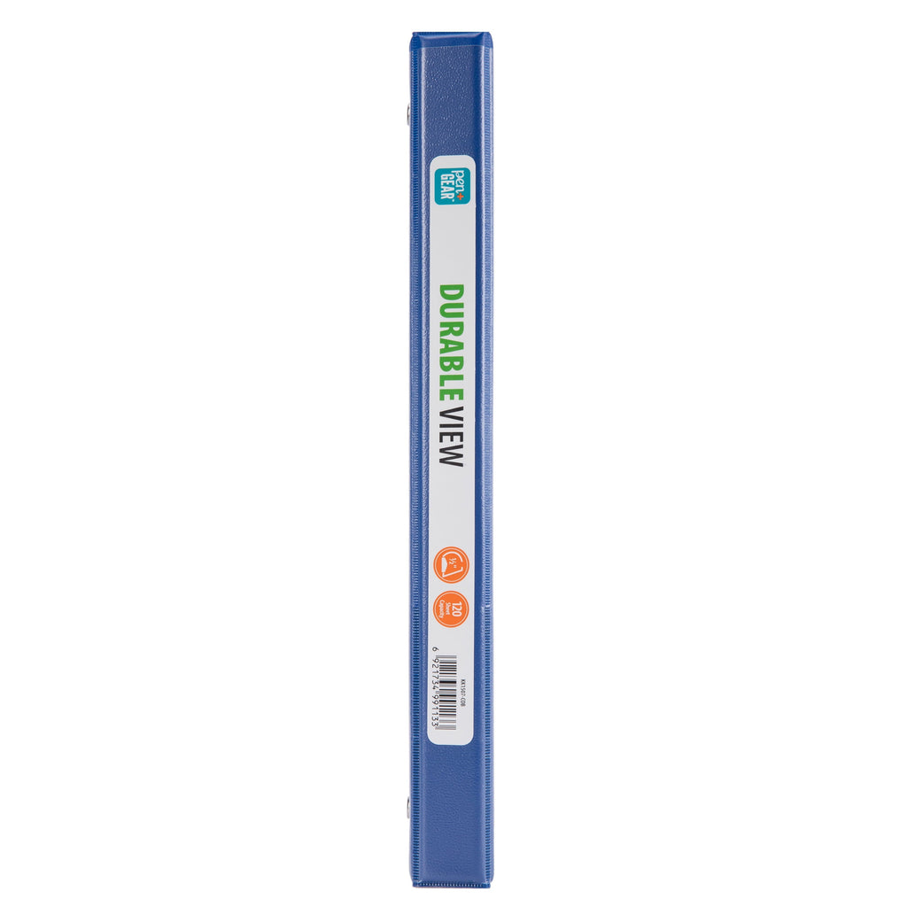 Pen+Gear Durable View 1/2 D-Ring Binder. Cobalt Blue