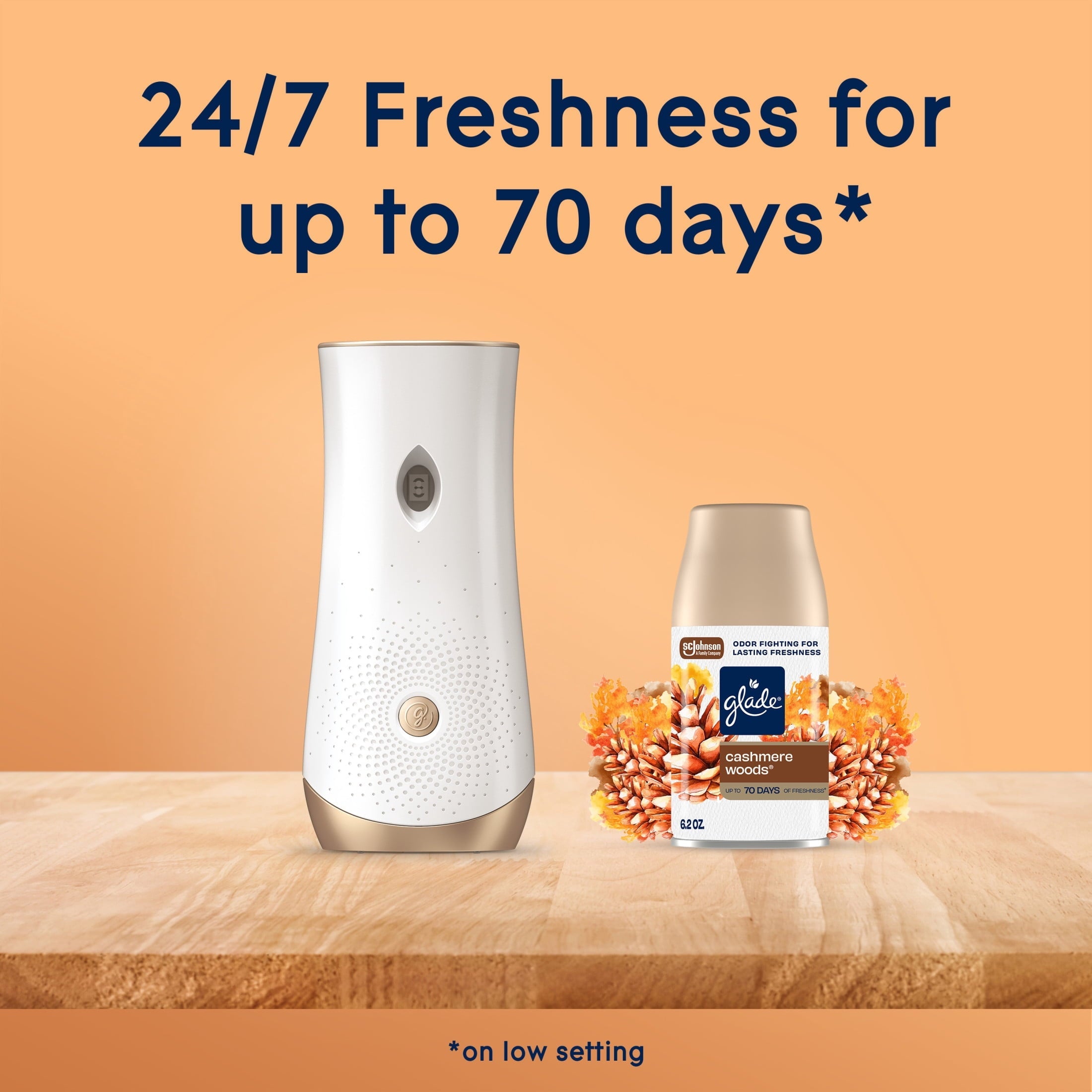 Glade Automatic Spray Refill. Air Freshener. Comforting Cashmere Woods. 3 Refills. 3 x 6.2 oz
