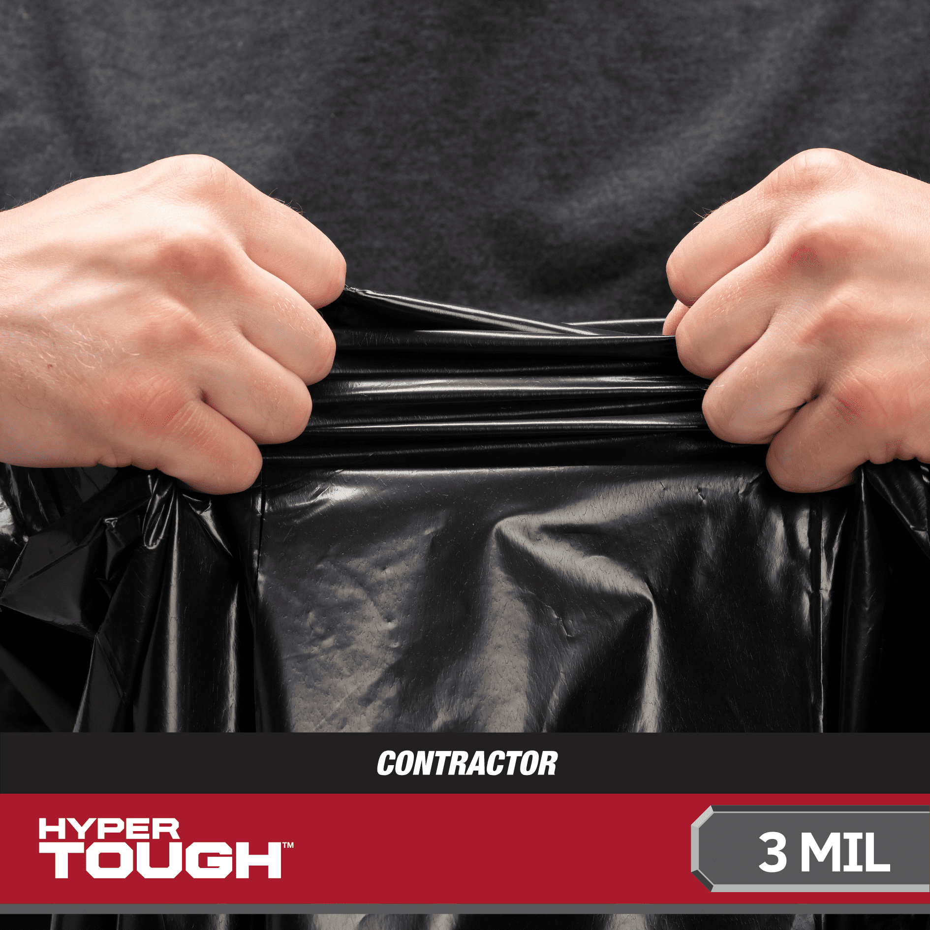 Hyper Tough 42-Gallon Flap Tie Contractor Bags. 3 MIL. 20 Bags