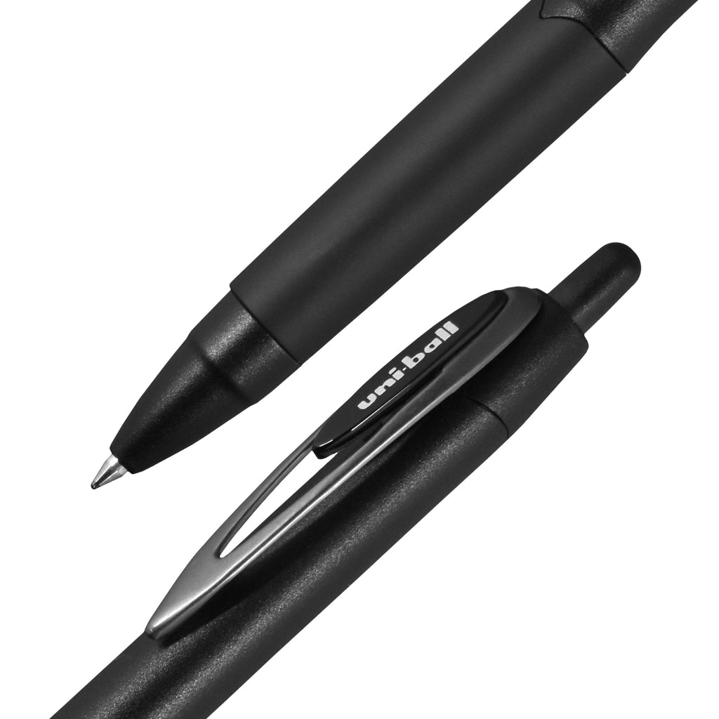 uniball 207 Plus+ Retractable Gel Pens. Medium Point (0.7mm). Black. 12 Count